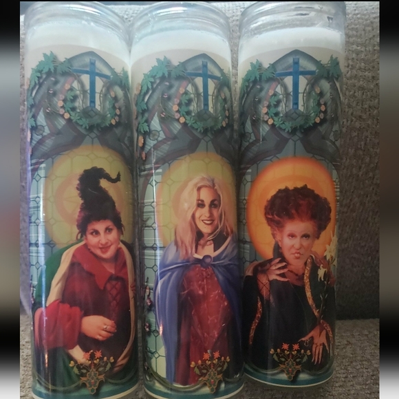 HOCUS POCUS - SANDERSON SISTERS CELEBRITY PRAYER CANDLE SET OF 3 - Picture 2 of 2